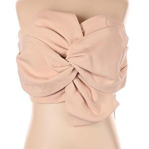 Chicwish Nude Twist Front Crop Top
